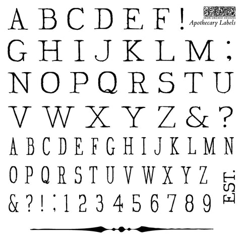 IOD APOTHECARY LABELS 6X6 IOD STAMP™ Stamps
