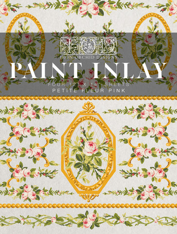 IOD Inlays - PETITE FLEUR PINK IOD PAINT INLAY 12X16 PAD™