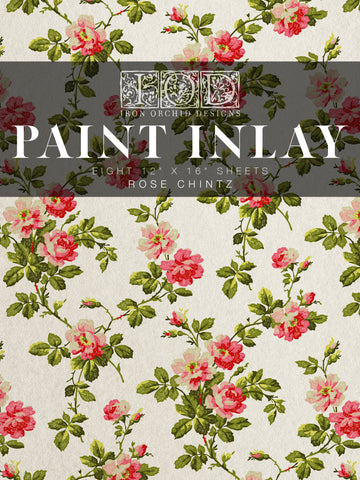 IOD Paint Inlays - Rose Chintz